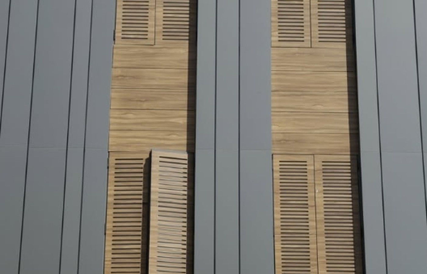 HPL wood tone exterior cladding