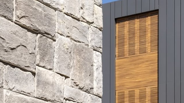 Stone façade detail